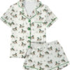 Duck Duck Goose Ducks Bamboo Satin Pajamas Set For Women