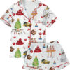 Christmas In NYC Silky Satin Pajama Set
