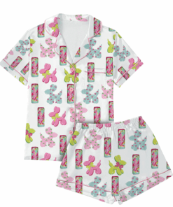 Alani Coquette Satin Pajamas Set For Women