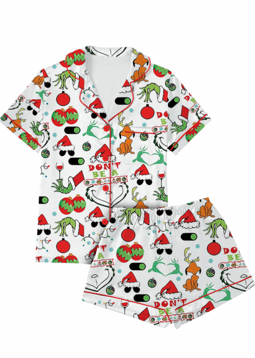 The Grinch Christmas Satin Pajamas Set For Women