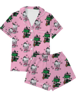 Snoopy Wicked Silky Satin Pajamas Set For Women