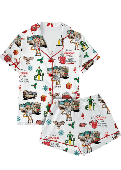 Buddy The Elf Christmas Satin Pajamas Set For Women