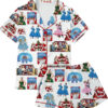 White Christmas Sisters Casual Pajama Set For Women