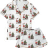 Duck Christmas Satin Pajamas Set For Women