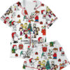 Snoopy Peanuts A Charlie Brown Christmas Satin Pajamas Set