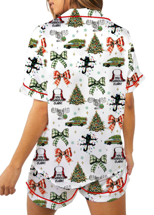 You Serious Clark Christmas Silky Satin Pajama Set
