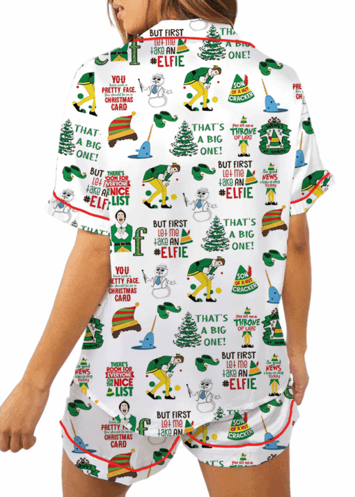Buddy The Elf Christmas Satin Pajamas Set For Women