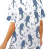 Women’s Whale Ocean Coconut Girl Jesus Beach Bachelorette Short Sleeve Satin Pajama Set