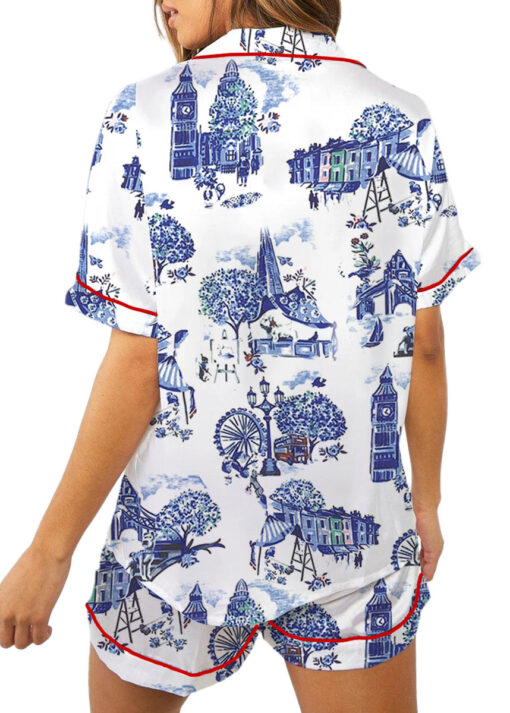 Christmas In London Winter Travel London Vibes Satin Pajama Set