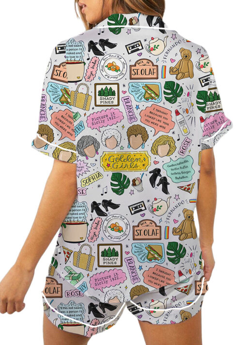 Shady Pines Retirement Home Satin Pajamas Set For Women