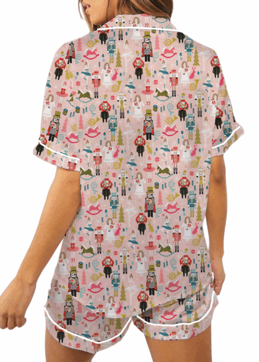 Nutcracker Christmas Ballet Satin Pajamas Set For Women