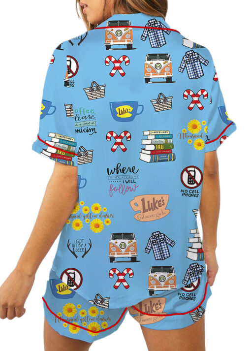 Gilmore Girls Satin Pajamas Set For Women