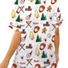 Baseball Christmas Satin Pajama Set For Women