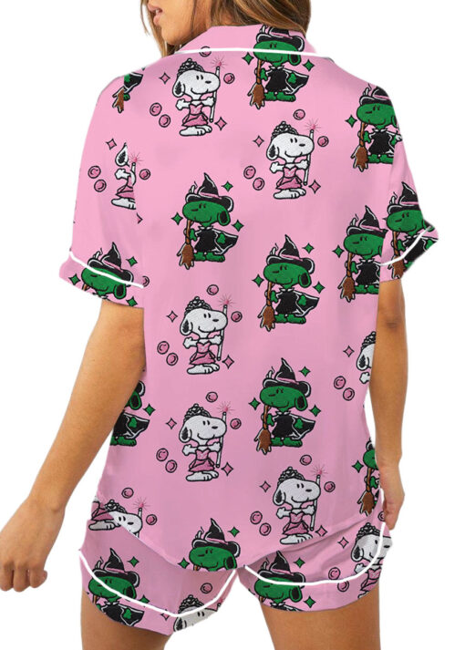 Snoopy Wicked Silky Satin Pajamas Set For Women