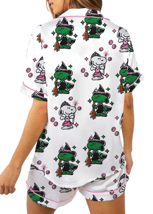 Snoopy Wicked Silky Satin Pajamas Set For Women