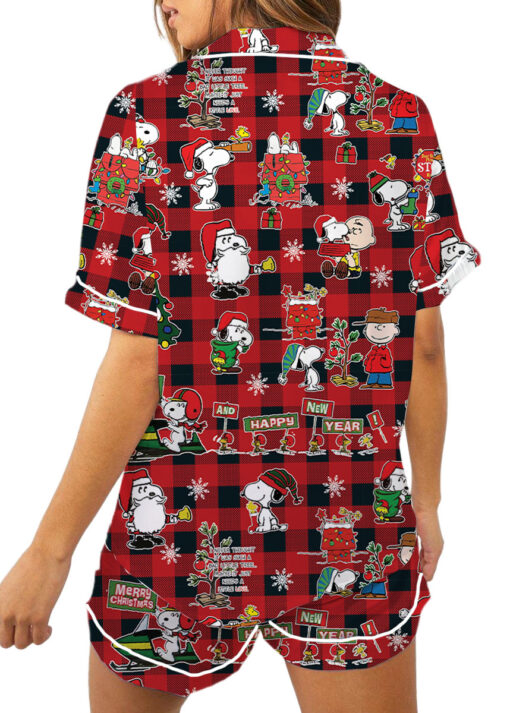 Snoopy Peanuts Christmas Satin Pajamas set For Women