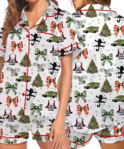 You Serious Clark Christmas Silky Satin Pajama Set