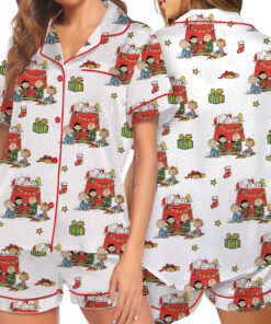 Charlie Brown Christmas Satin Pajamas Set For Women