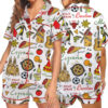 Spain Travel Satin Pajama Set For Women