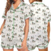 Duck Duck Goose Ducks Bamboo Satin Pajamas Set For Women