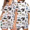 Scottish Highlands Travel Satin Pajama Set For Women