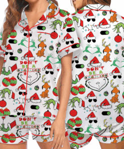 The Grinch Christmas Satin Pajamas Set For Women