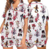 Hazbin Hotel Silky Satin Pajamas Set For Women