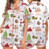 Christmas In NYC Silky Satin Pajama Set