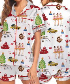 Christmas In NYC Silky Satin Pajama Set