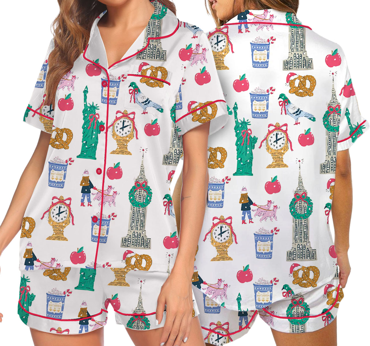 Christmas A Savior Silky Satin Pajamas Set