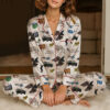Scottish Highlands Travel Satin Pajama Set For Women