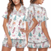 Matching Nutcracker Christmas Satin Pajamas Set For Women