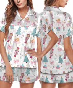 Matching Nutcracker Christmas Satin Pajamas Set For Women