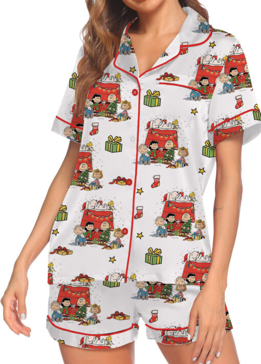 Charlie Brown Christmas Satin Pajamas Set For Women