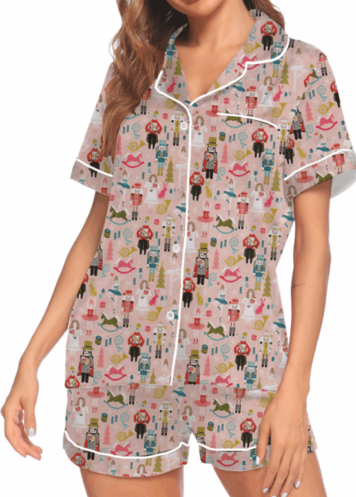 Nutcracker Christmas Ballet Satin Pajamas Set For Women