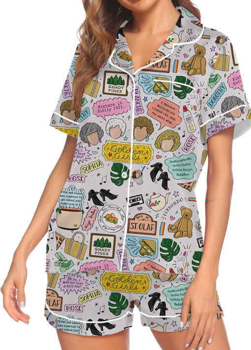 Shady Pines Retirement Home Satin Pajamas Set For Women
