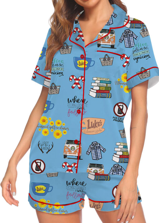 Gilmore Girls Satin Pajamas Set For Women
