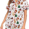 Baseball Christmas Satin Pajama Set For Women