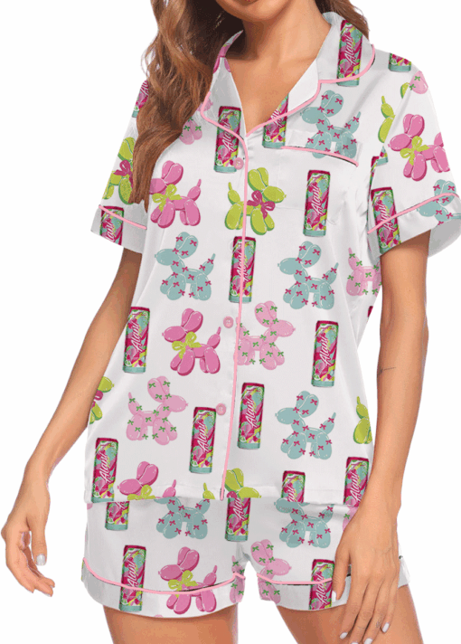 Alani Coquette Satin Pajamas Set For Women