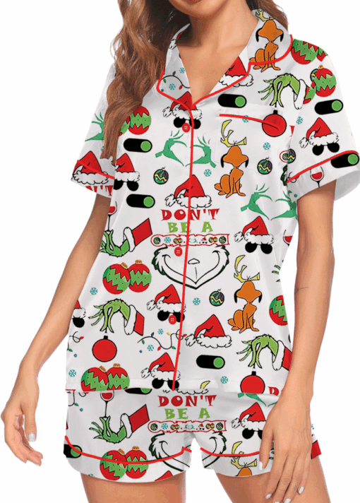 The Grinch Christmas Satin Pajamas Set For Women