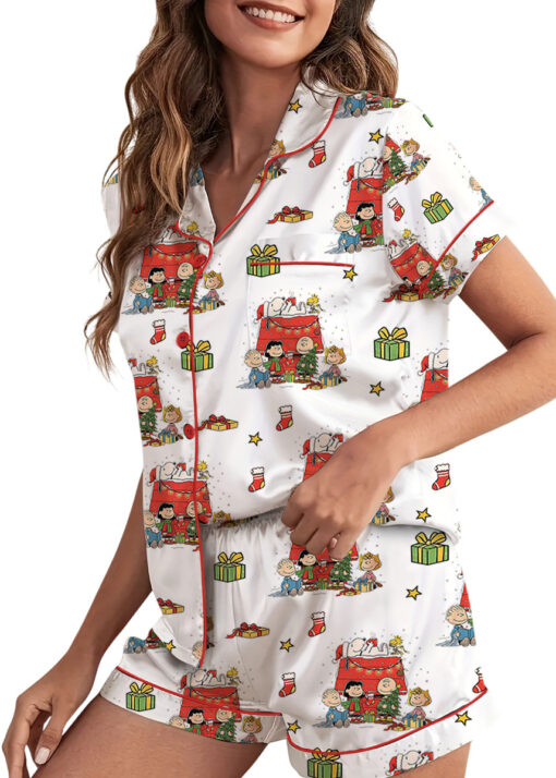 Charlie Brown Christmas Satin Pajamas Set For Women