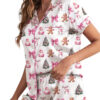 Coquette Pink Christmas Satin Pajama Set For Women