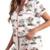 Quirky Snowman Christmas Satin Pajama Set For Women