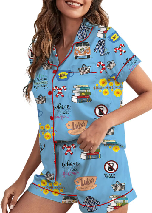 Gilmore Girls Satin Pajamas Set For Women