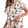 Baseball Christmas Satin Pajama Set For Women