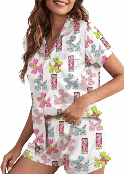 Alani Coquette Satin Pajamas Set For Women