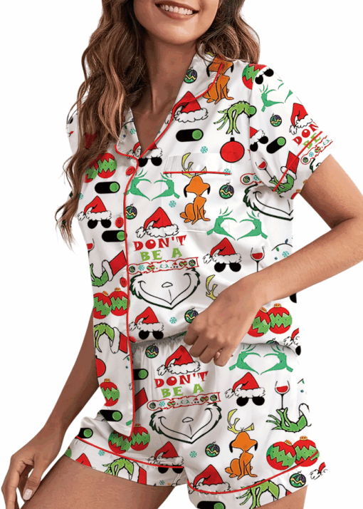 The Grinch Christmas Satin Pajamas Set For Women