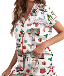 Buddy The Elf Christmas Satin Pajamas Set For Women