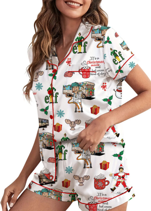 Buddy The Elf Christmas Satin Pajamas Set For Women