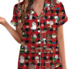 Snoopy Peanuts Christmas Satin Pajamas set For Women